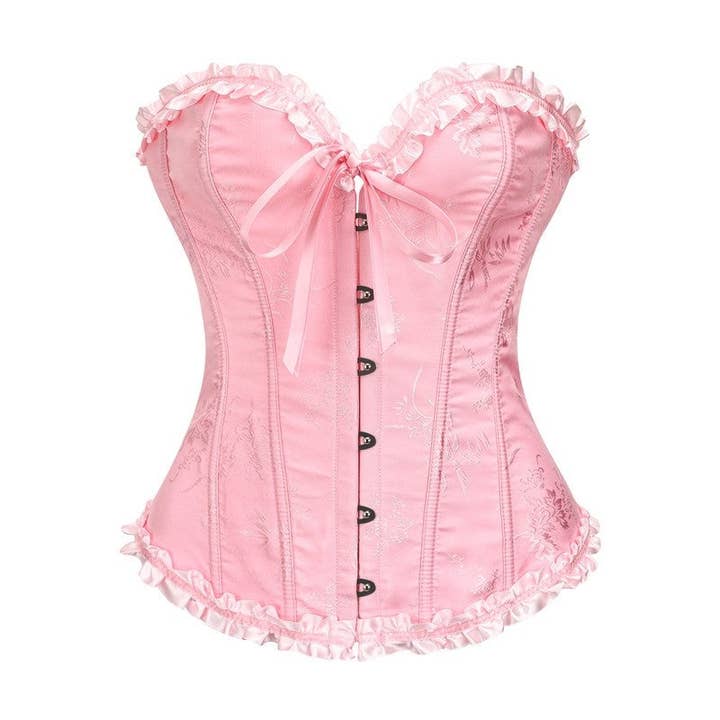 FurDecoration - Wholesale Corset - Women's - Solid Color Lace Corset Waist Trainer5