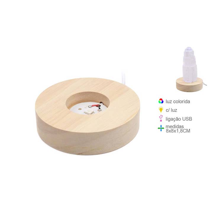 Base Mad Luz LED RGB USB 8x8x1,8cm (3Stk) für den Großhandel von Esoterica Arte