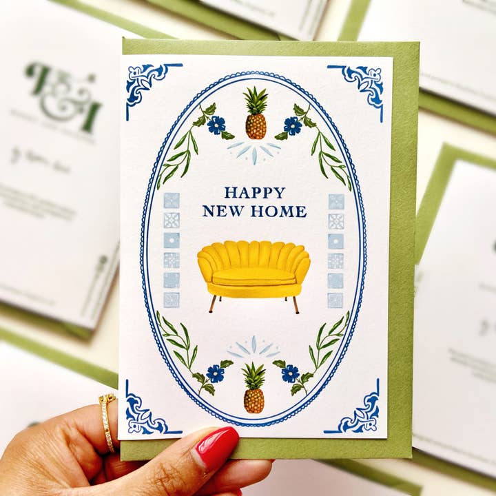 New Home! Greetings Card | Gin & Toast for wholesale by Honey and Incense