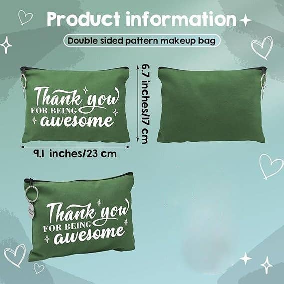 Crover - Wholesale Makeup/Cosmetic Bag - Inspirational Quote Makeup Bag | 6.7 x 9.1" Cotton Canvas1