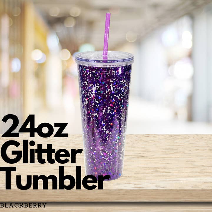 OMG Cups! - Wholesale Insulated Mug/Tumbler - Glitter Tumbler Double Wall - 24oz
