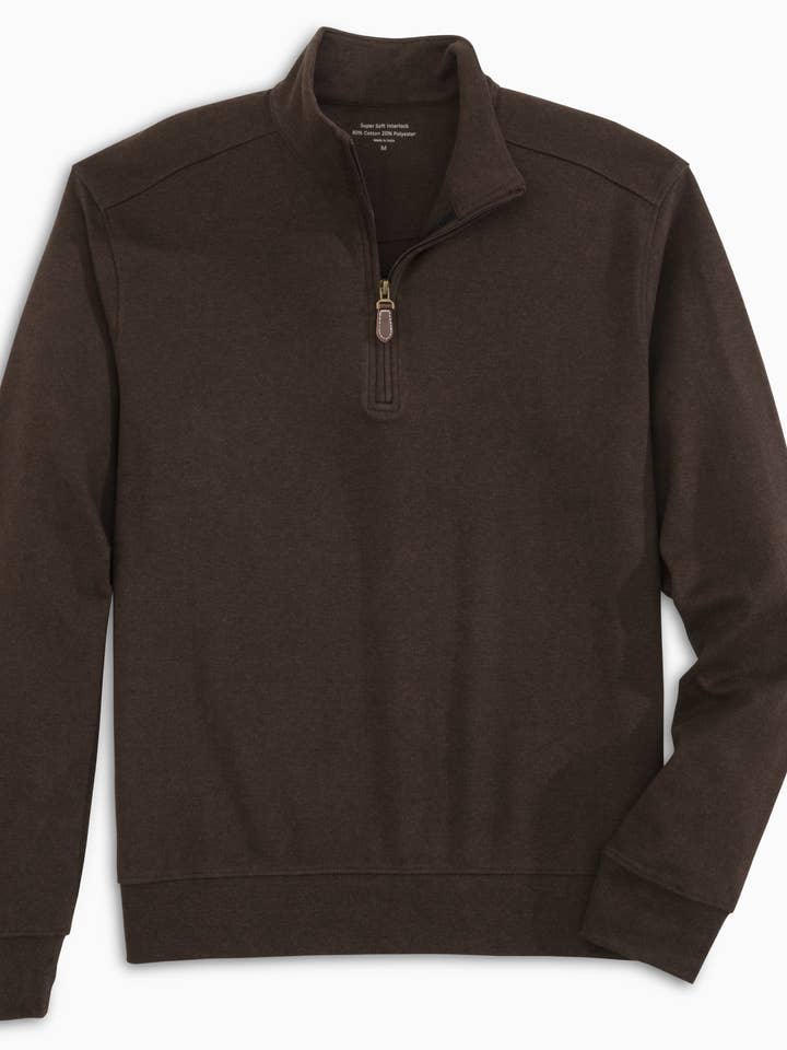 Chandler Performance Quarter-Zip Pullover – Cocoa for wholesale by Batton