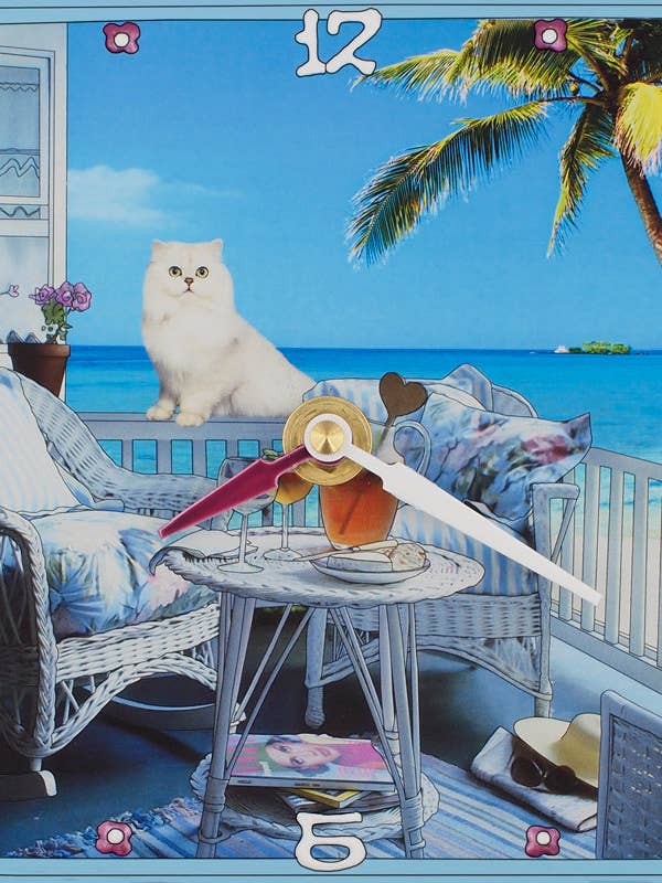 The Good Life Collage Clock for wholesale by Lea Alboher