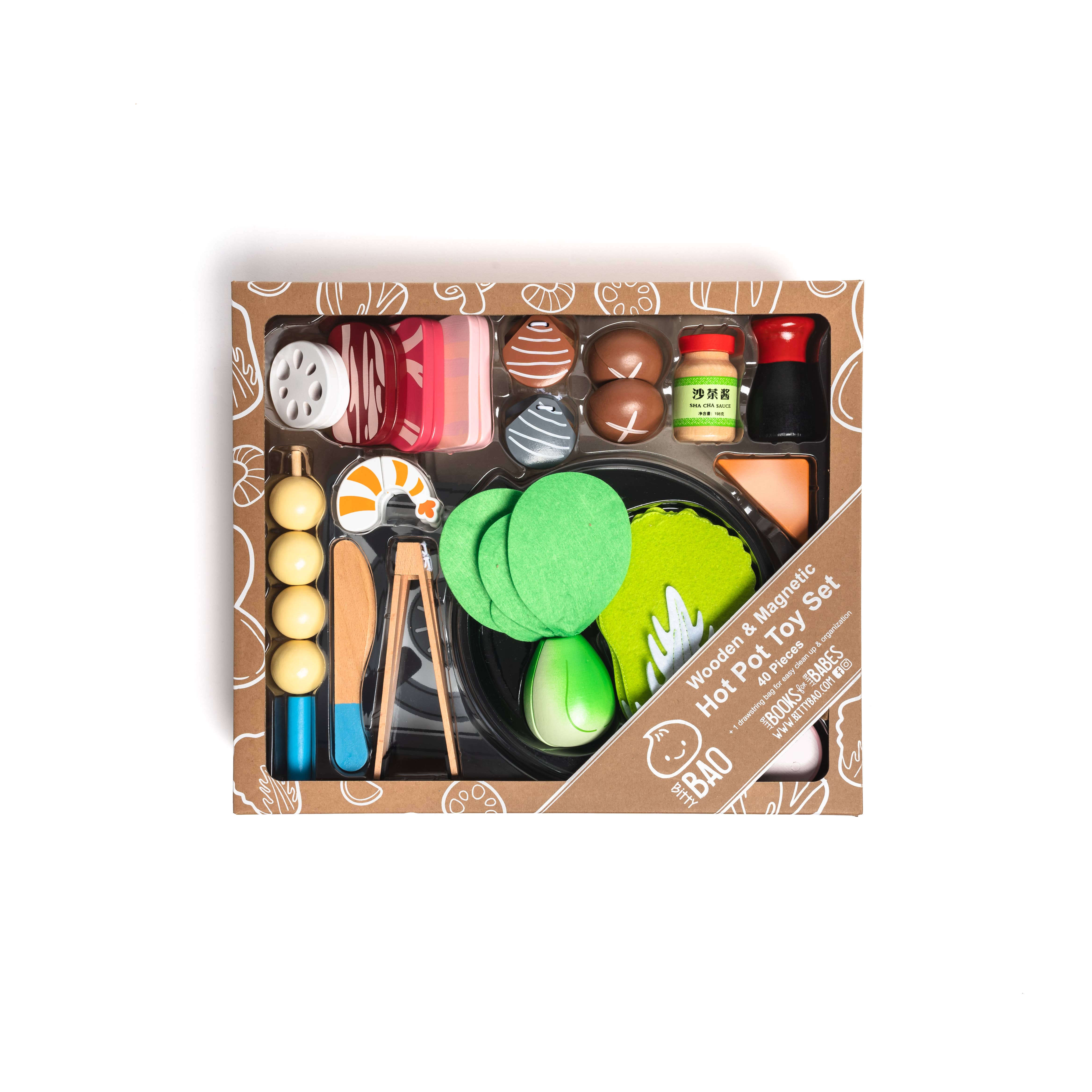 Bitty Bao - Wholesale Wood Toy - Kids - Bitty Bao Wooden & Magnetic Hot Pot Toy Set