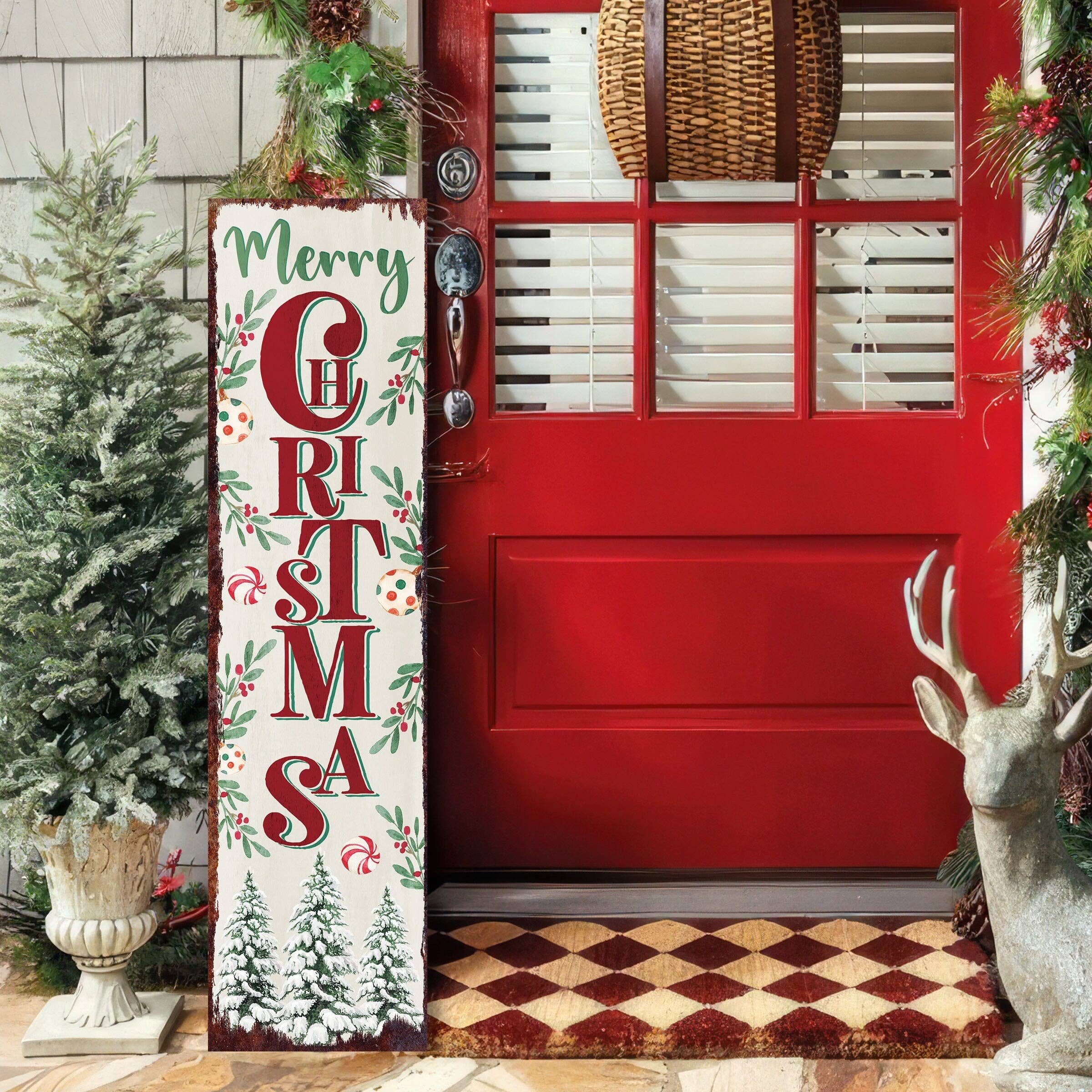 TX USA Corporation - Wholesale Christmas Wall Art - Christmas Snowman Porch Sign | Rustic Farmhouse Holiday Welcome Decor7