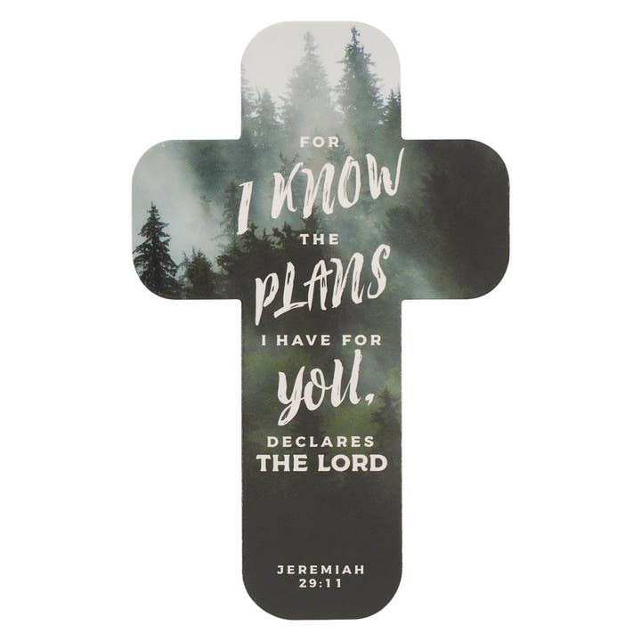 Cross Bookmark Forest I Know the Plans Jer. 29:11 for wholesale by Christian Art Gifts