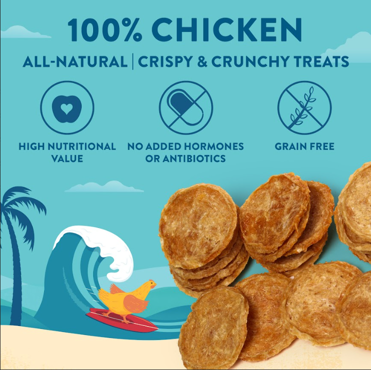 Wholesome Hound - Vente Friandises – chien - Croustilles au poulet à ingrédient unique - 8 oz5