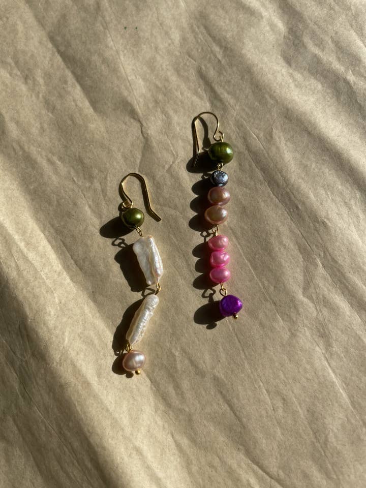 CICI EARRINGS BIWA MIX for wholesale by SUNNYDAZE JEWELRY