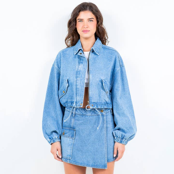 VESTE DE CAMIONNEUR COURTE - RJK8498D pour la vente par American Bazi