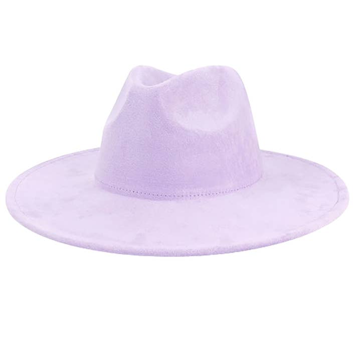 AdornWise - Wholesale Cowboy Hat - Women's - Vegan Suede Cowboy Hat - Flat Brim, Adjustable Fit