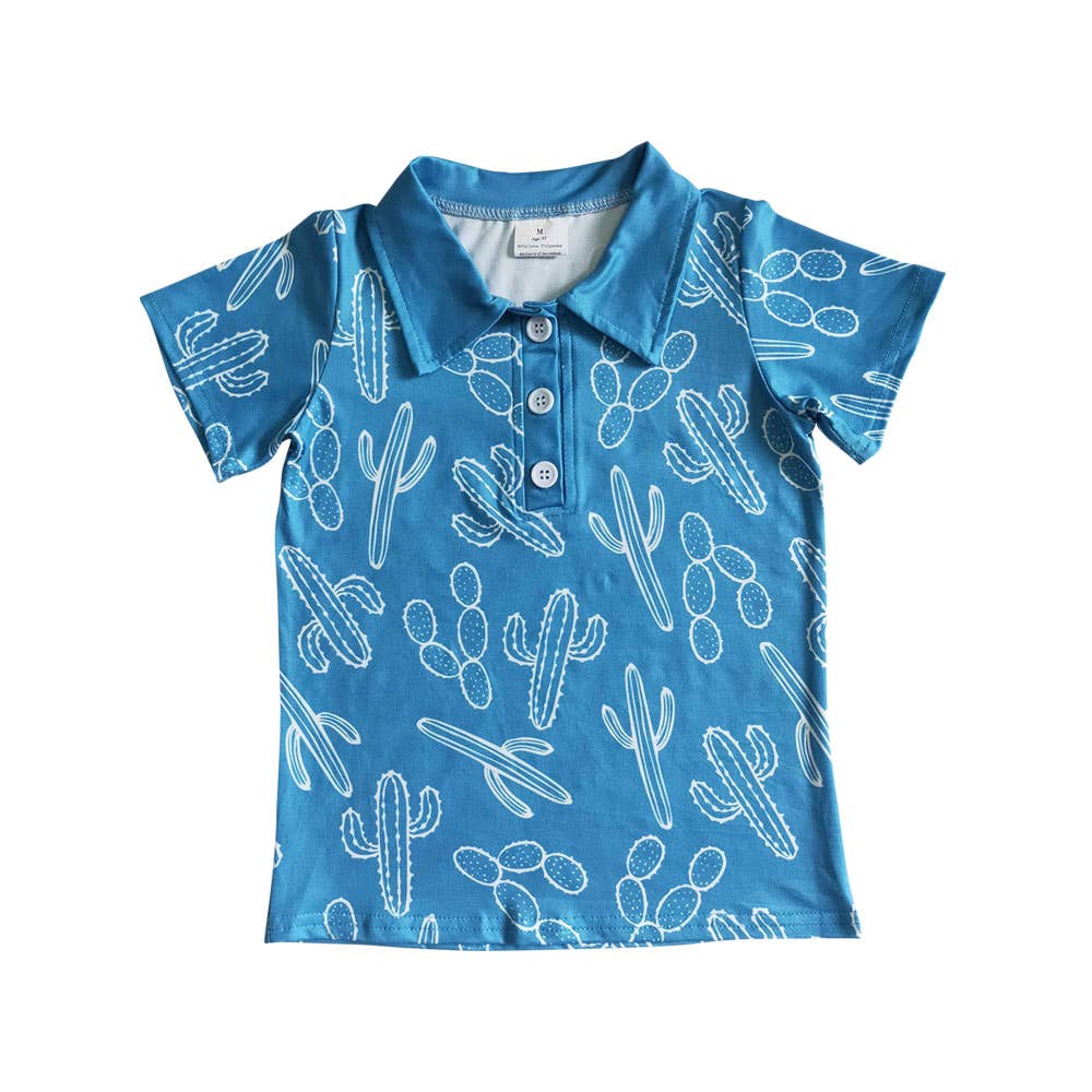 Aier Wholesale - Wholesale T-Shirt - Kids - Baby Boys western cactus buttons shirts2