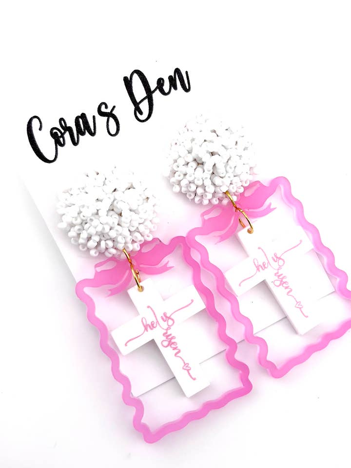 Easter HE is Risen Earrings for wholesale by Cora's Den