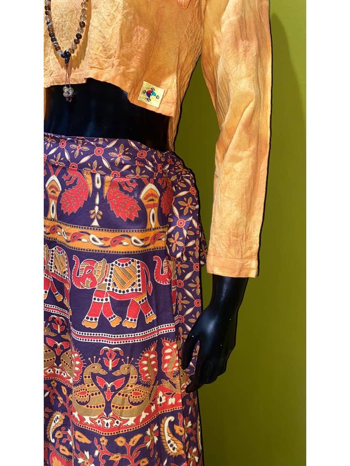 Katmandu Trading Co. - Wholesale Skirt – Women’s - Indian Cotton Print Wrap Skirt (Assorted)4