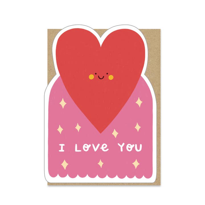 Tarjeta de aniversario Love Heart | Tarjeta troquelada para venta al por mayor de Stormy Knight