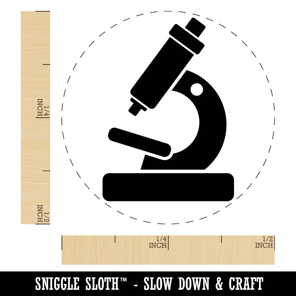 Sniggle Sloth - Wholesale Rubber/Decorative Stamp - Microscope Biology Science Rubber Stamp for Stamping Crafting Planners0