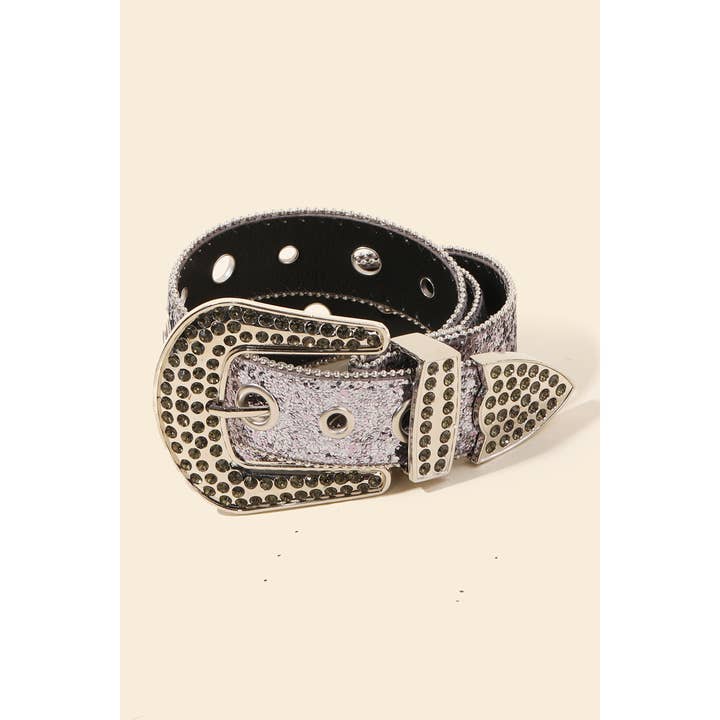 Anarchy Street - Wholesale Belt - Women's - Glitter Grommet Rhinestone Studded Belt