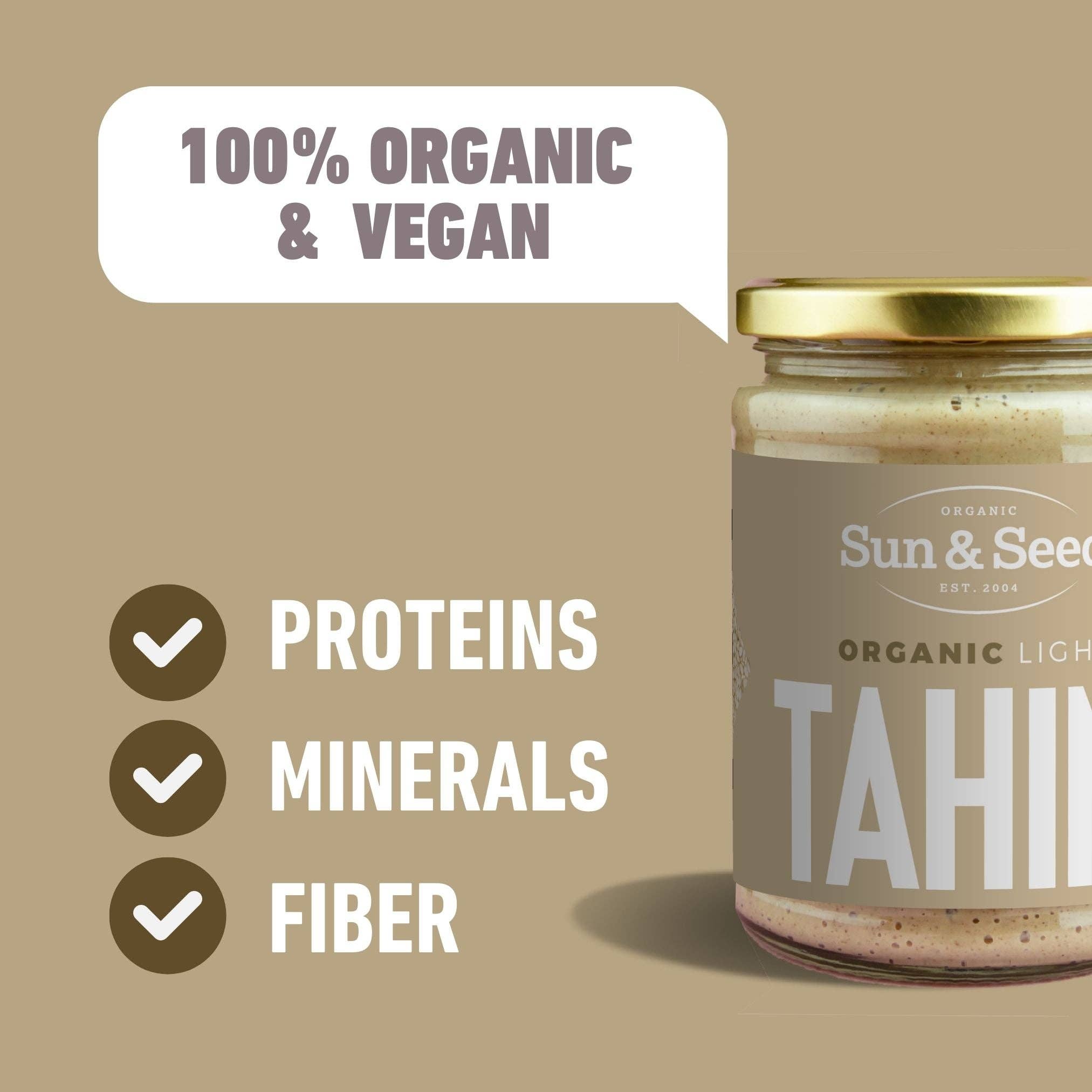 Sun & Seed - Vendita all'ingrosso Burro di frutta secca - Tahini di sesamo tradizionale biologico leggermente tostato 500g2