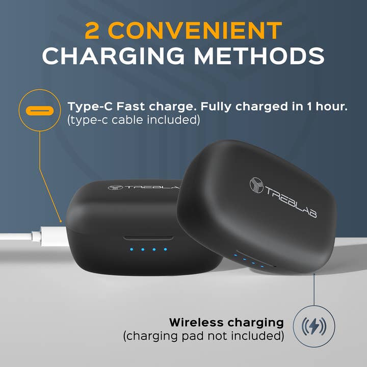 Black TREBLAB X9 Pro - Active Noise Cancelling Earbuds for wholesale on Faire6