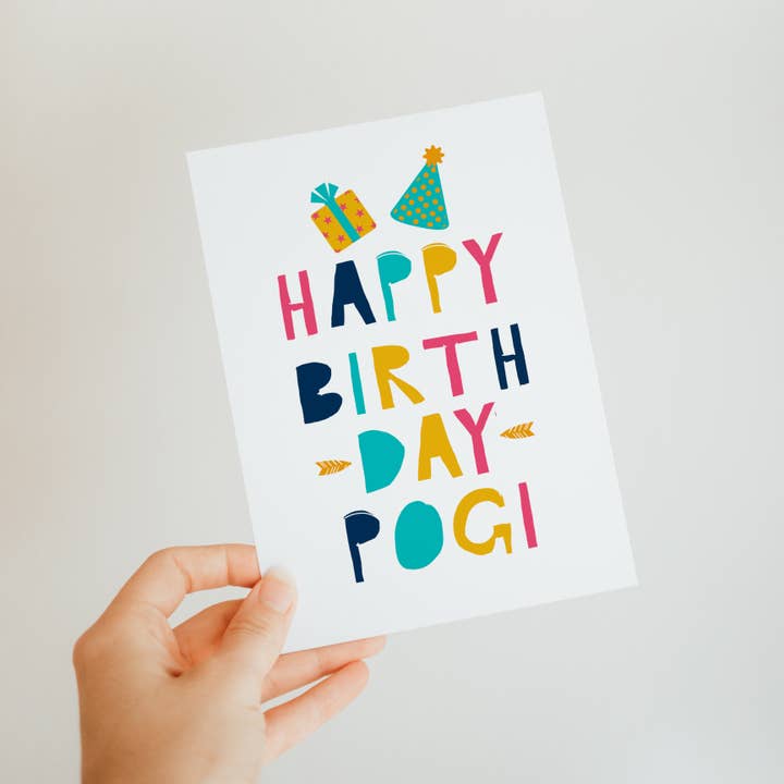 Gelukkige verjaardag Pogi Tagalog Filipijnse Pinoy wenskaart voor wholesale door Kristine Lee Designs