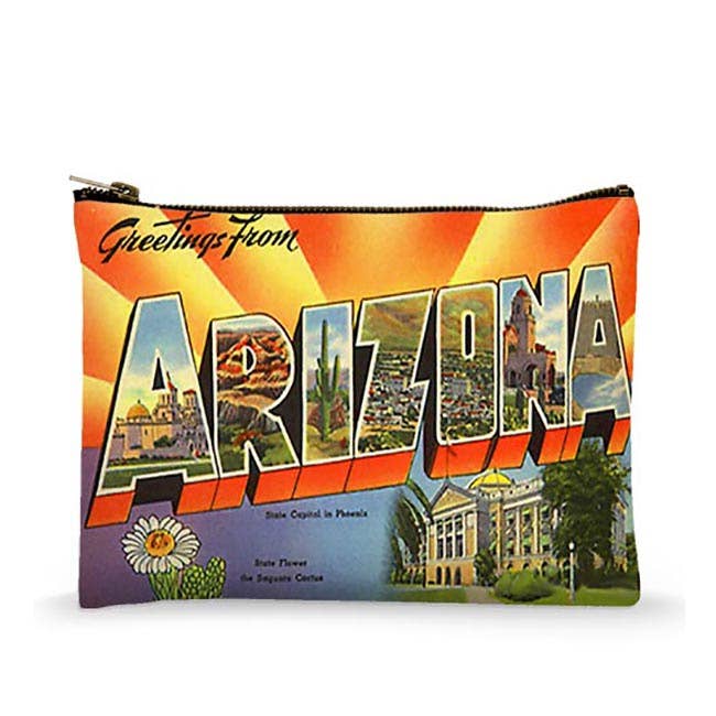 Borsa con cerniera — Cartolina Vintage Auguri dall'Arizona per la vendita all'ingrosso da parte di Mariasch Studios