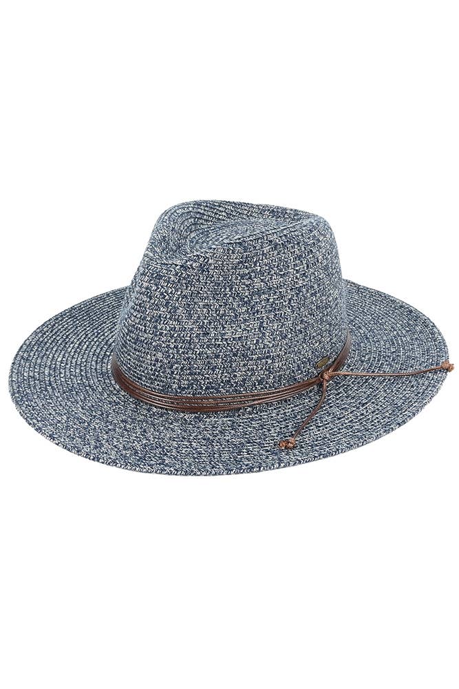 Hana - Wholesale Straw Hat - Women's - C.C String Trim Band Panama Sun Hat3