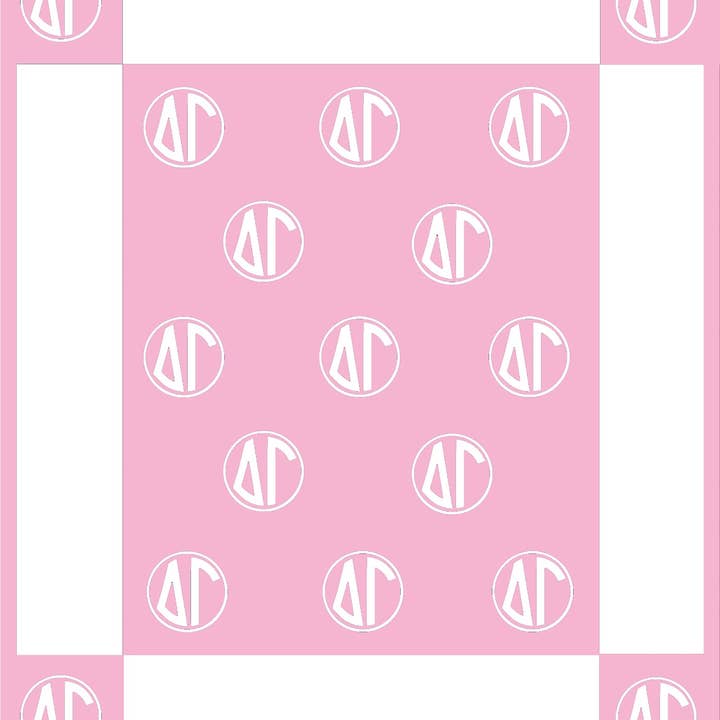 Over The Moon Greek - Wholesale Throw Blanket - Sorority & Greek Circle Monogram Blanket7