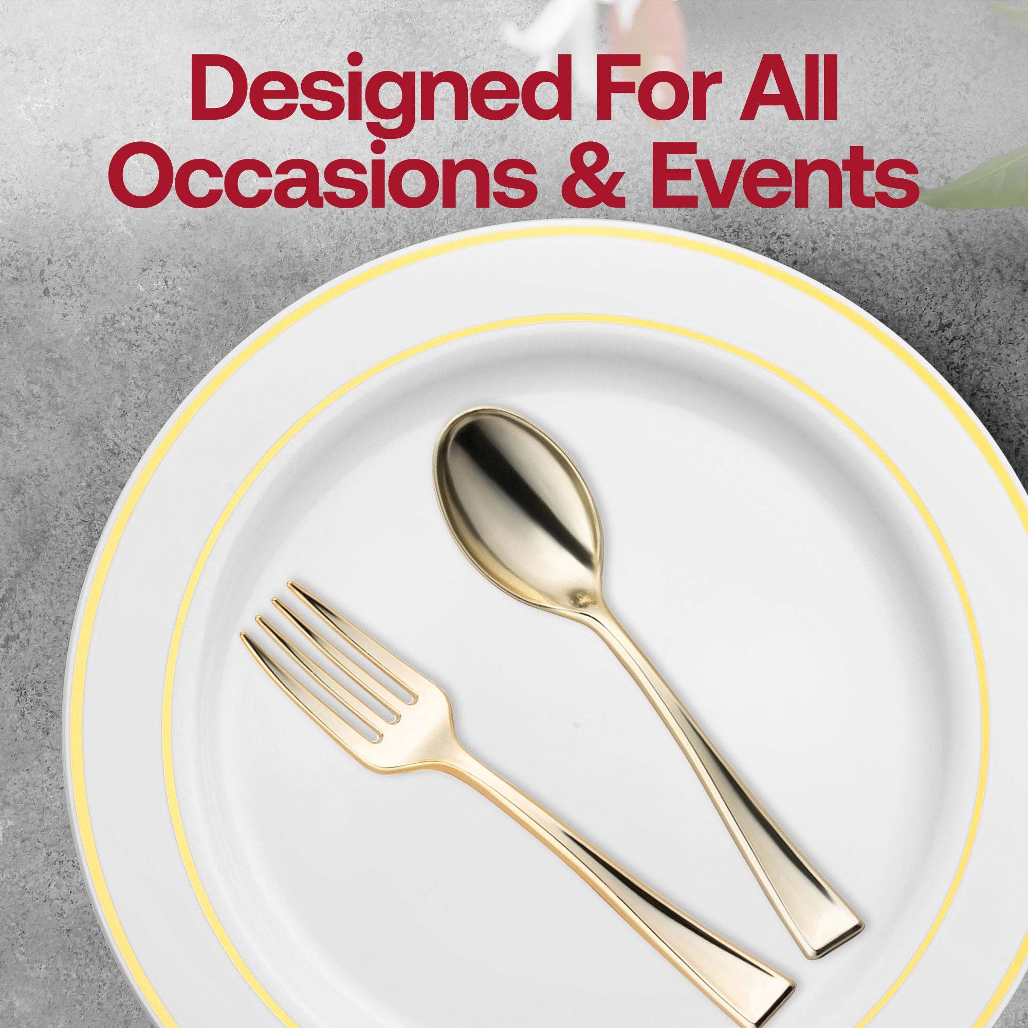 Smarty had a Party - Wholesale Flatware Set - Gold Disposable Plastic Mini Flatware Set - 24 Guests5