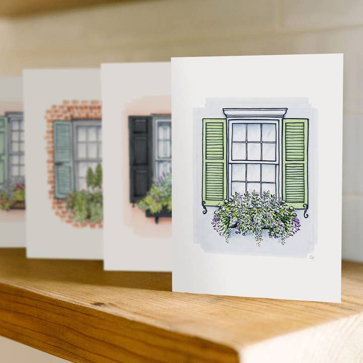 Texture Design Co – wholesale Stationery/notecard set – Flower Box Greeting Card Set of 82