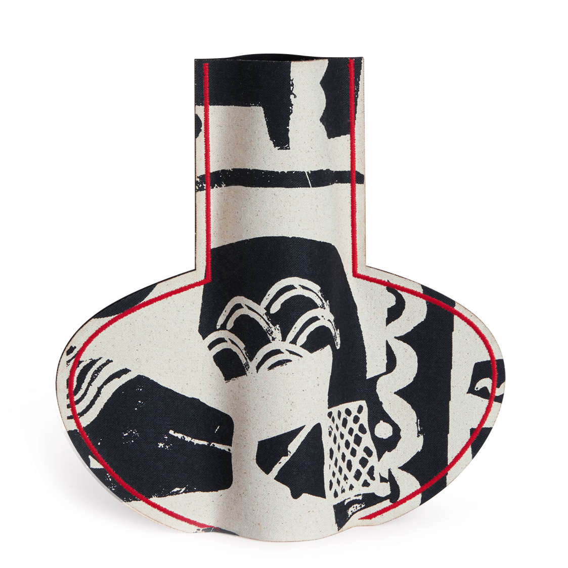 London Atelier Byproduct – wholesale Vase – Milos Lekythos Large Vase Black Red - by M2P1