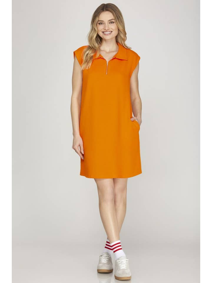 Vanilla Monkey - Wholesale Dress - Women's - Half Zip Knit Mini Dress5