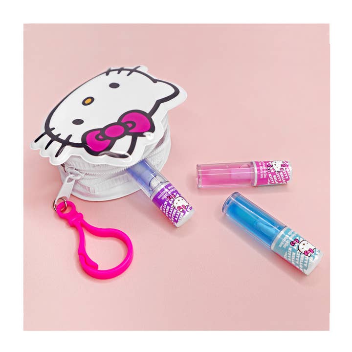 PINEAPPLE Beauty - Wholesale Lip Gloss - UPD HK1143GG Hello Kitty Lip Gloss w/ pouch set - 12 set