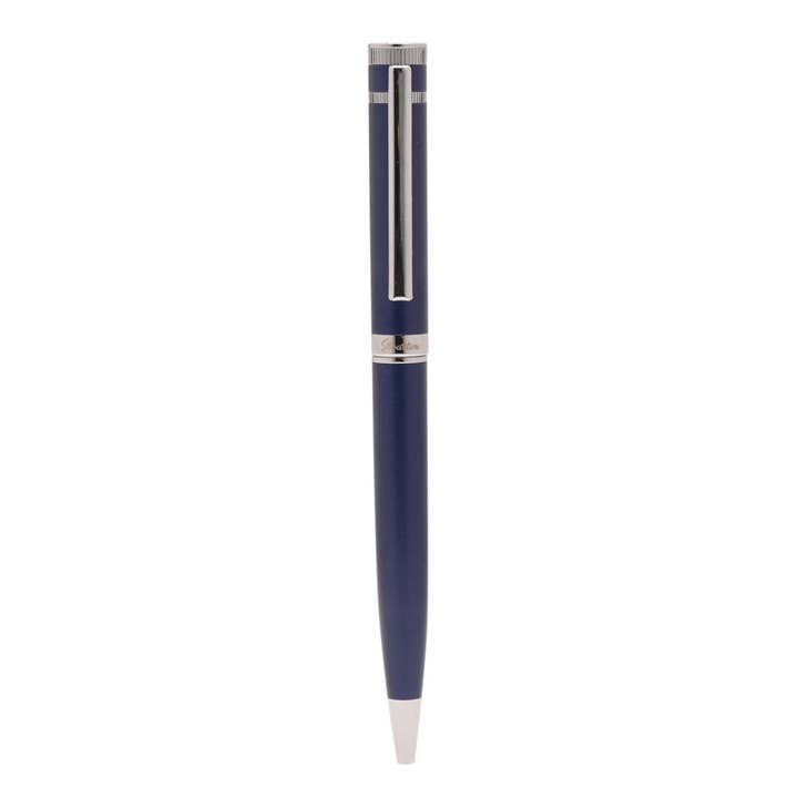 WIDDOP and Co. - Wholesale Pen - Stratton Ballpoint Pen - Blue & Chrome2