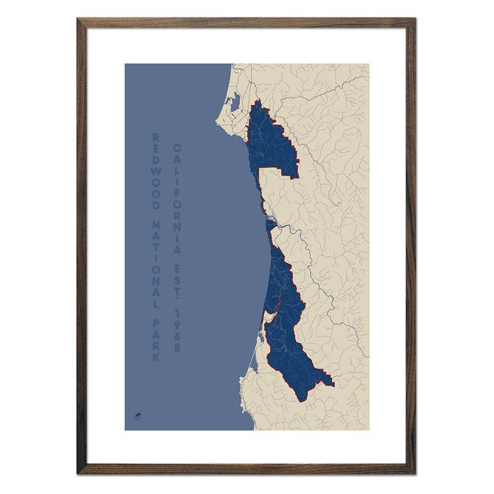 Redwood National Park Map for wholesale by Muir Way