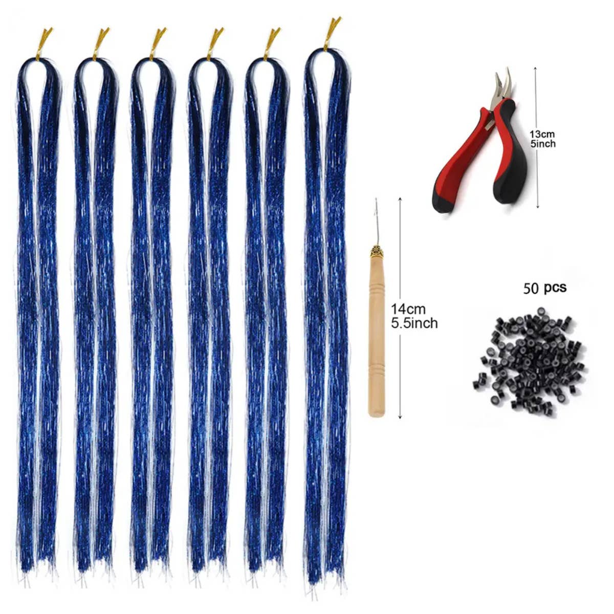 AK Brand - Vente Extensions de cheveux - Kit de Tinsels Étincelants pour Extensions de Cheveux2