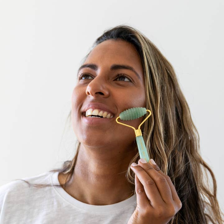 Summer Salt Body - Wholesale Face/beauty roller - Facial Roller - Spiky Green Jade1