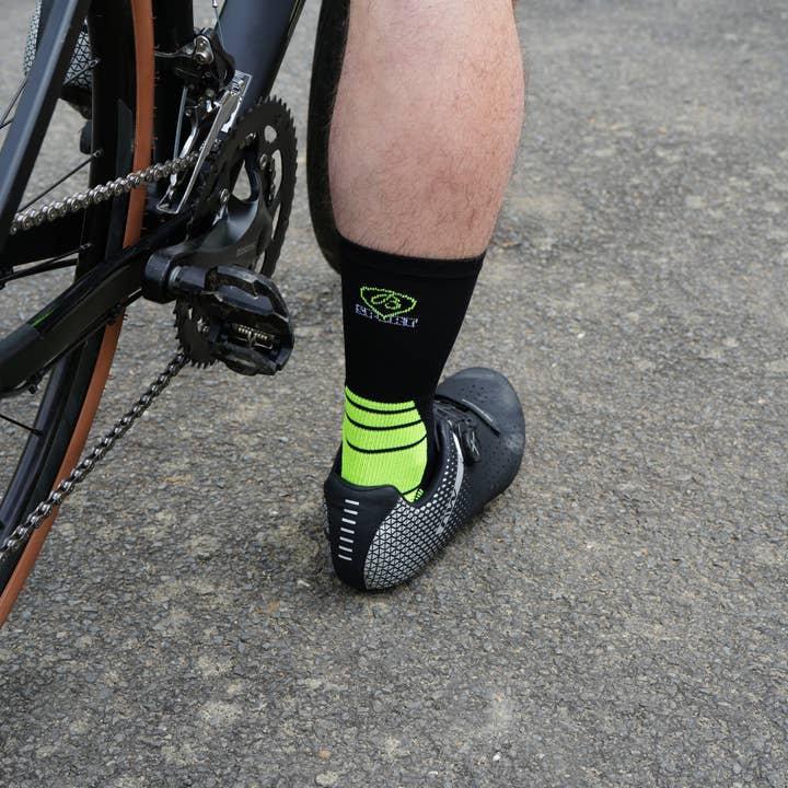 BLACK YELLOW Black-yellow cycling socks for wholesale on Faire5