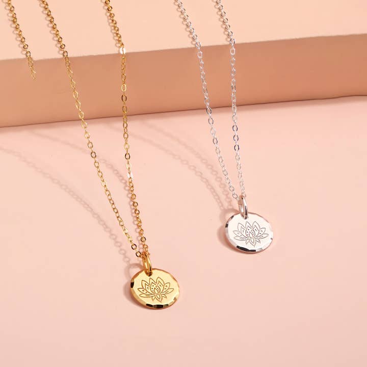 hope love shine - Vendita all'ingrosso Collana con ciondolo/pendaglio - Regalo di Nuovi Inizi per Lei - Collana con Ciondolo di Loto6