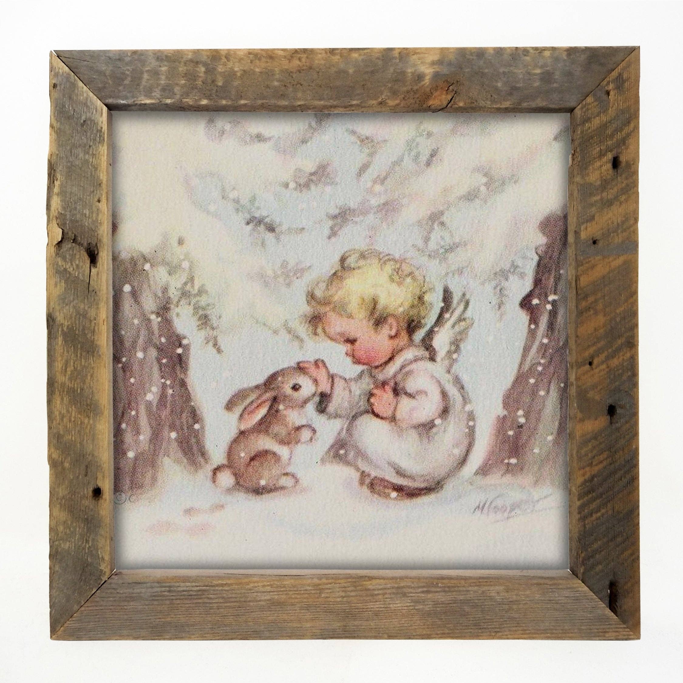 ginger blue - Wholesale Art Print - Bunny with angel5