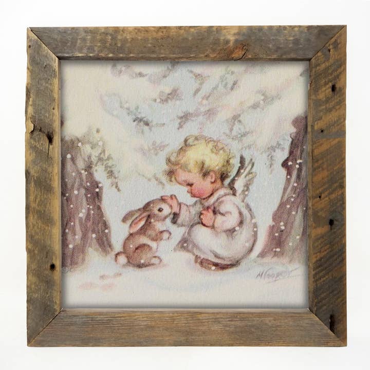 ginger blue - Wholesale Art Print - Bunny with angel5