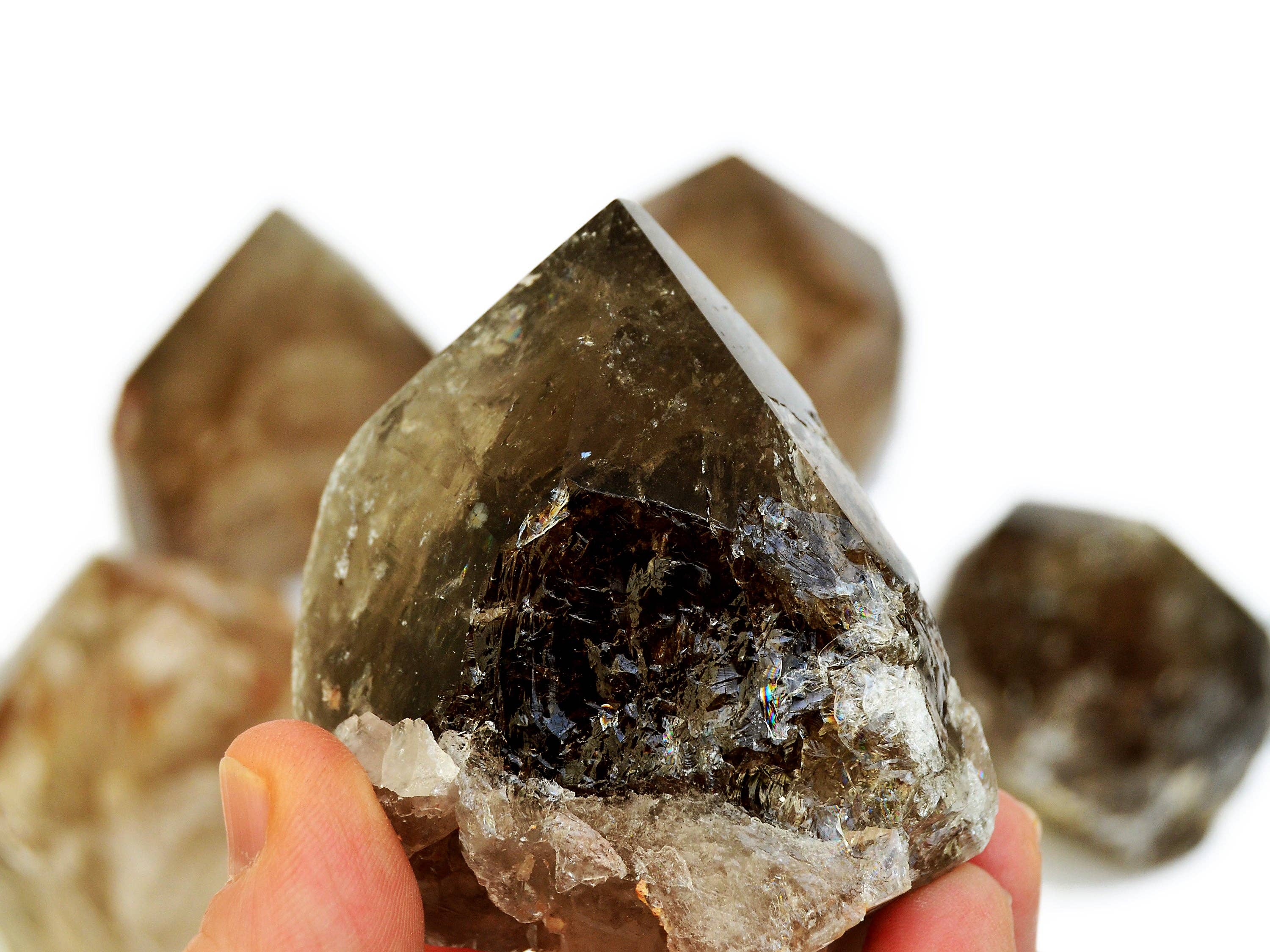 Kaia & Crystals - Wholesale Spiritual Stone/Crystal - Smoky Quartz Semi Polished Point (Brazil) - (200g - 450g) Extra Quality9