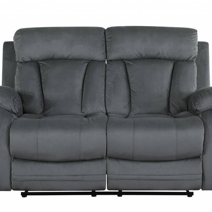 Canapé-loveseat moderne 102 cm en tissu gris pour la vente par HomeRoots