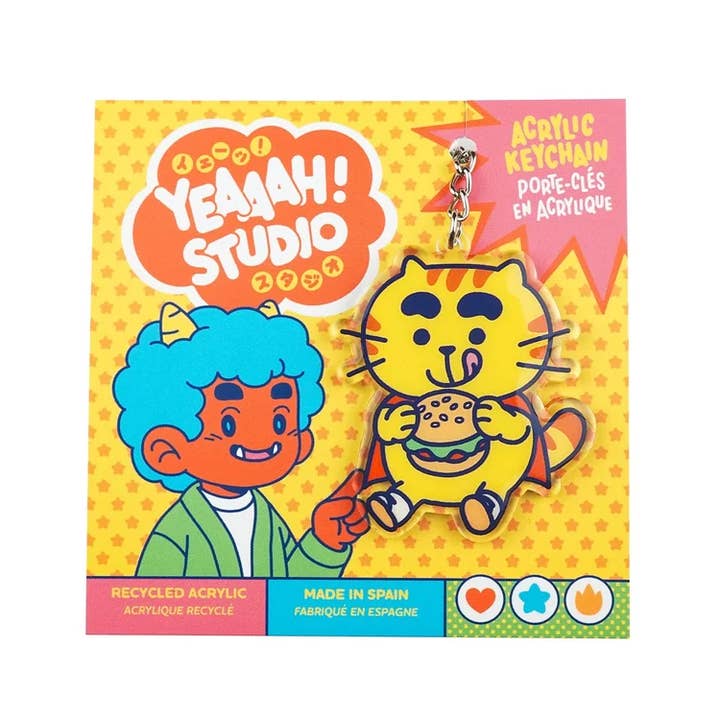 Yeaaah! Studio - Wholesale Keychain - Unisex - "Brioch - burger" keychain in recycled acrylic2