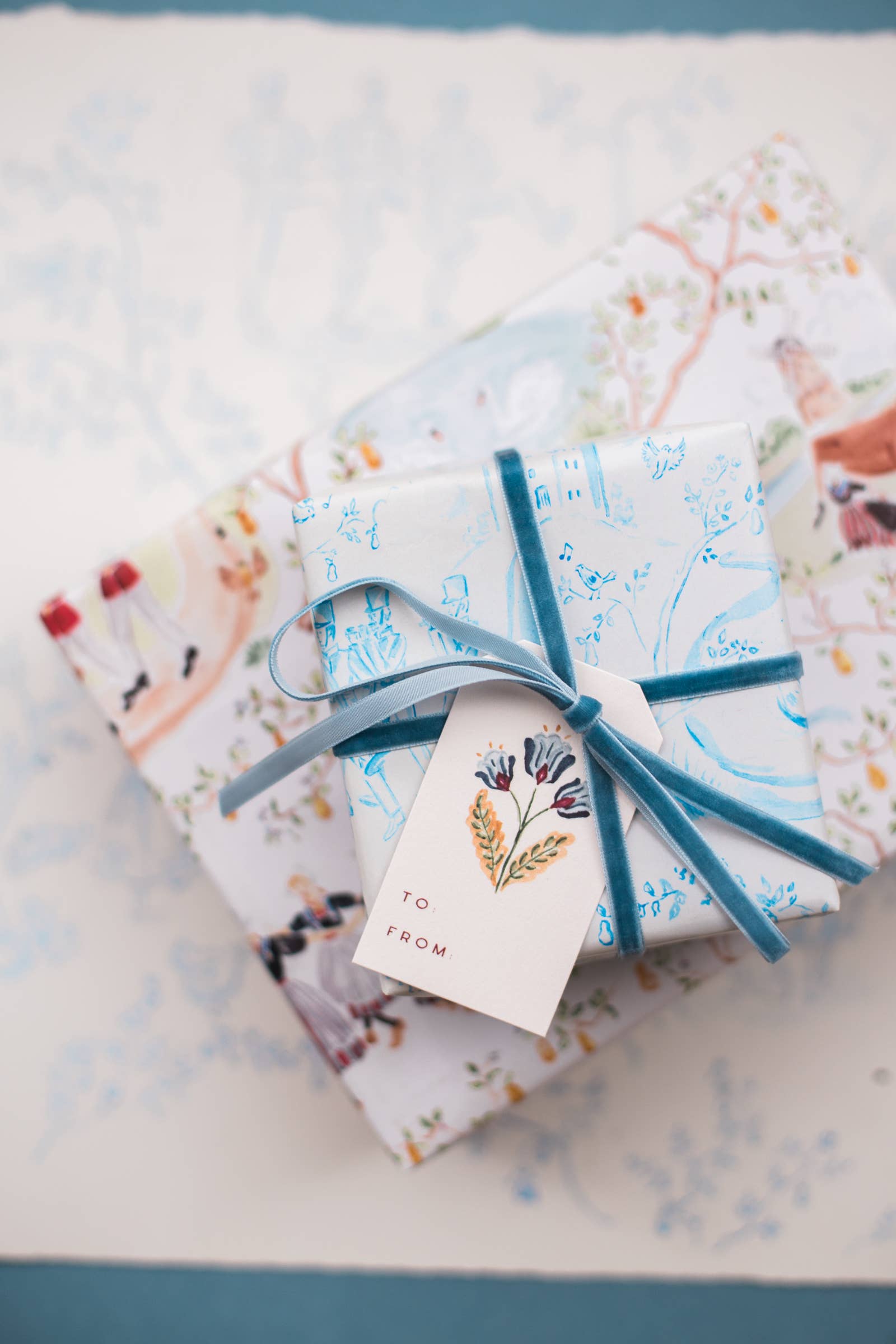 The Illustrated Life - Wholesale Gift Tag - Block Print Gift Tags - Set of 82