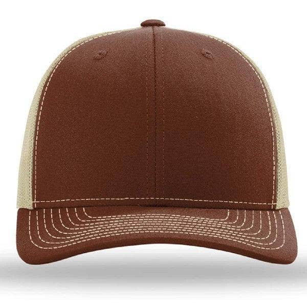 Kodiak Wholesale - Wholesale Trucker Hat - Unisex - Richardson 112 Snapback Trucker Cap - Custom Leather Patch H8
