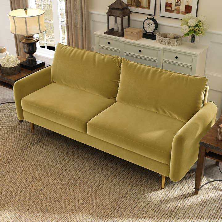 Sofa - Yokun II - Round Arm Velvet Upholstery for wholesale by Coosy Home