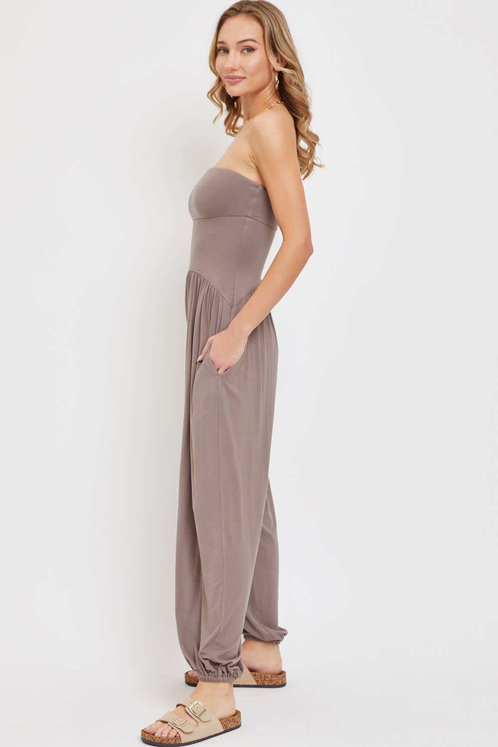 Sweet Lovely by Jen - Wholesale Jumpsuit - Women's - TUBE JERSEY DROP-WAIST ONE-PIECE  JUMPSUIT7