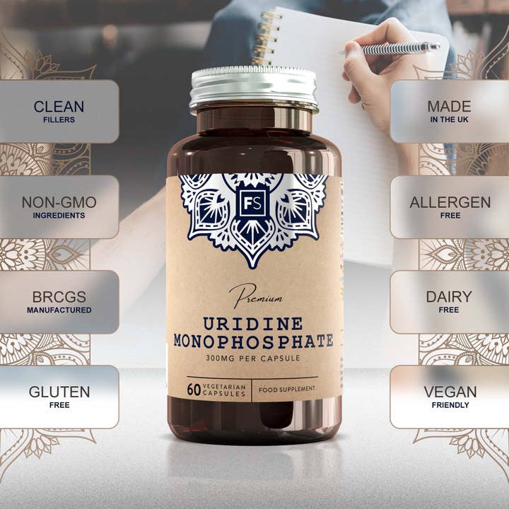 Focus Supplements – wholesale Oral supplement/vitamin – Uridine Monophosphate (300mg) 60 Capsules4