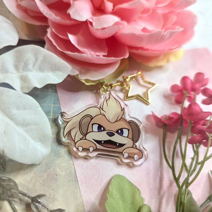 Winterra LLC – Großhandel Schlüsselanhänger – Unisex – Growlithe 2-Zoll-Schlüsselanhänger aus Acryl | Pokemon 2