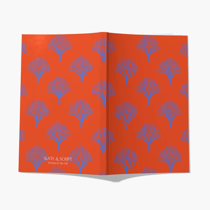 Slate and Script 'Hot Coral Fans' A5 Notebook 80 pages for wholesale by Slate and Script