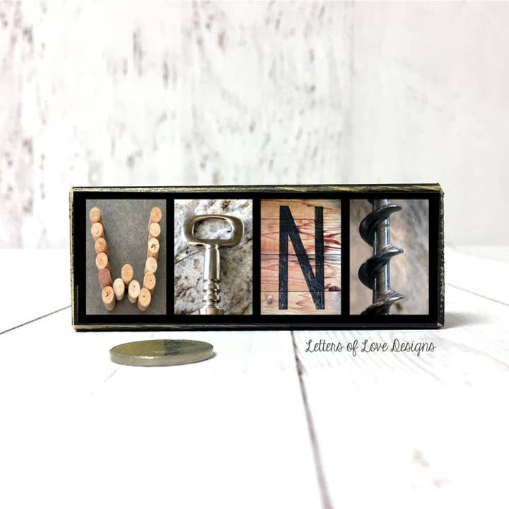 Letters Of Love Designs - Wholesale Sign - Wine Sign, Wine Gift, Gifts for Wine Drinkers, Wine Art1